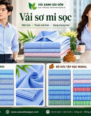 👔 VẢI SƠ MI SỌC BAMBOO & MODAL