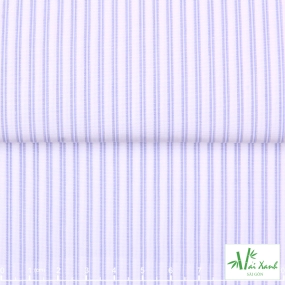 Vải Sơ Mi Bamboo Sọc Xanh Biển - #01